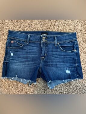 Hudson Blue Denim Croxley Mid High-Rise Double Button Jeans Size 28